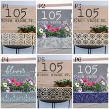 Address & Rail Hanging Planters