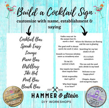 Build Your Own Cocktail Sign Collection