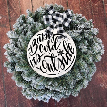 “NEW Flocked Wreath Doorhanger