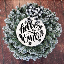 “NEW Flocked Wreath Doorhanger