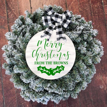 “NEW Flocked Wreath Doorhanger