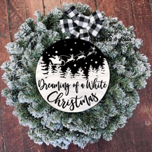 “NEW Flocked Wreath Doorhanger