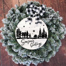 “NEW Flocked Wreath Doorhanger