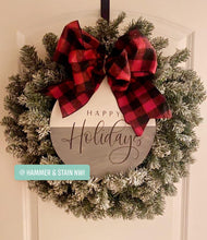 “NEW Flocked Wreath Doorhanger